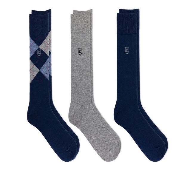 Chaps Classic Dress Argyle Crew Socks 3-Pair Pack - Picture 4 of 6